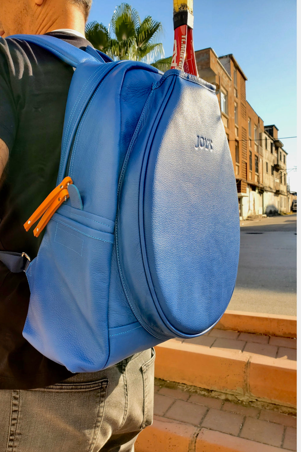 Personalized For Oncel NBlue and Orange Tennis Bag