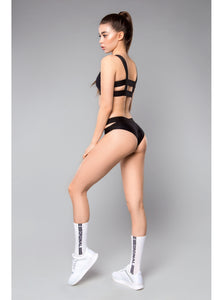 Siyah brezilya üçgen kesim bikini altı üstü