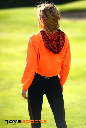 Open Belly Hoodies Orange Orange Jacket | Raincoat