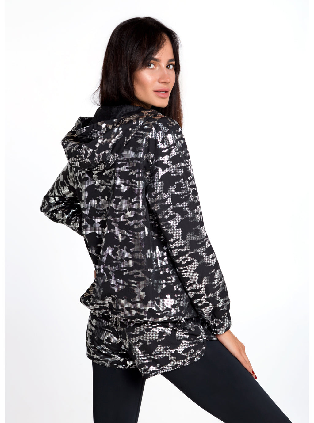 Joya Military Camouflage Patterned Raincoat Windbreaker
