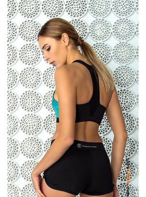 Blue Neron Printed Design Sports Bra Bustier Top