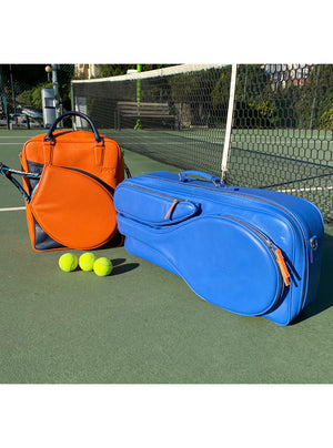 Joya Elegant Sky Leather Blue 3 Racket Capacity Tennis Bag 