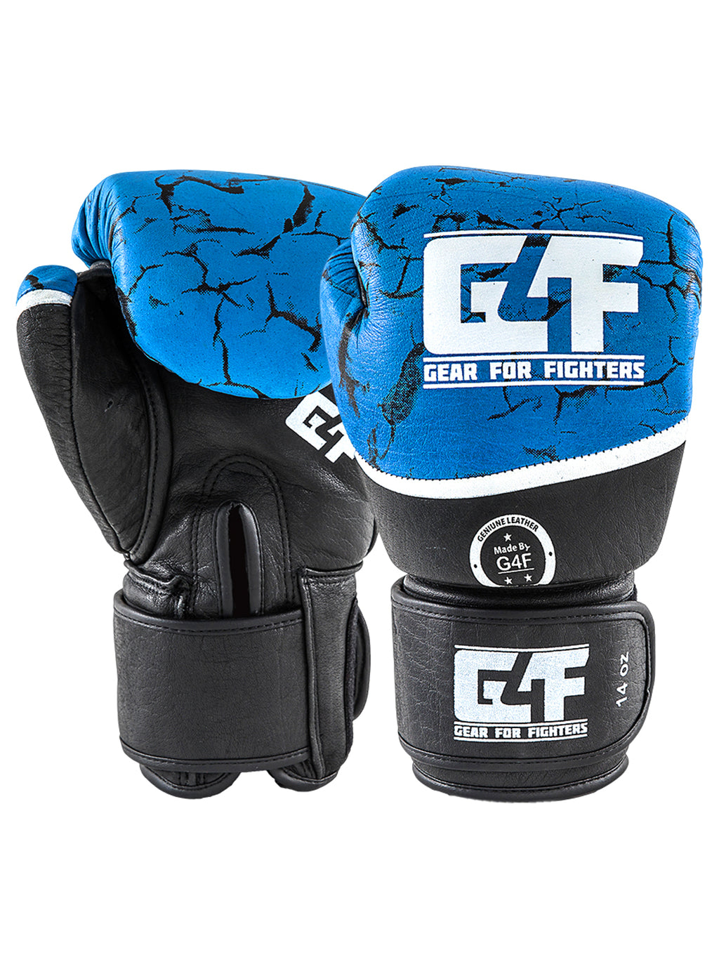 G4F Earth Original Nappa Leather Blue Kick Boxing Glove