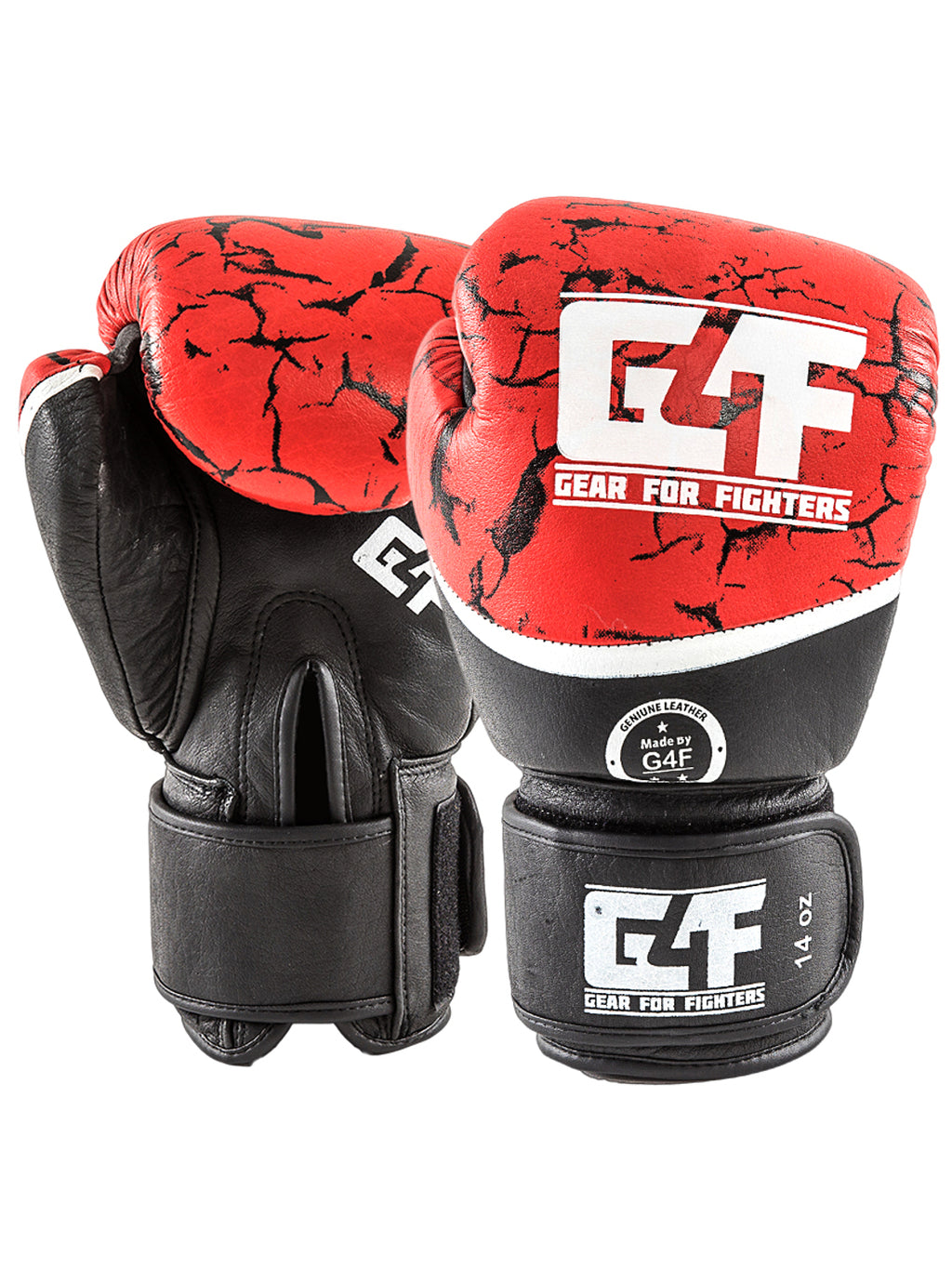 G4F Earth Original Nappa Leather Red Kick Boxing Gloves