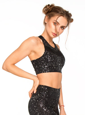 Stardust Silver Sports Bra
