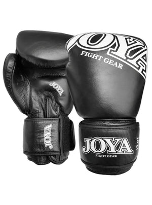 joya fight gear thai gerçek deri siyah kick boks eldiveni