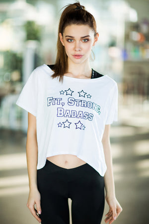 Copy of Sportsman Open Shoulder Short Strong White Tshirt