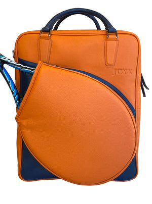 Joya Art XL Leather Orange 3 Racket Capacity Tennis Bag 