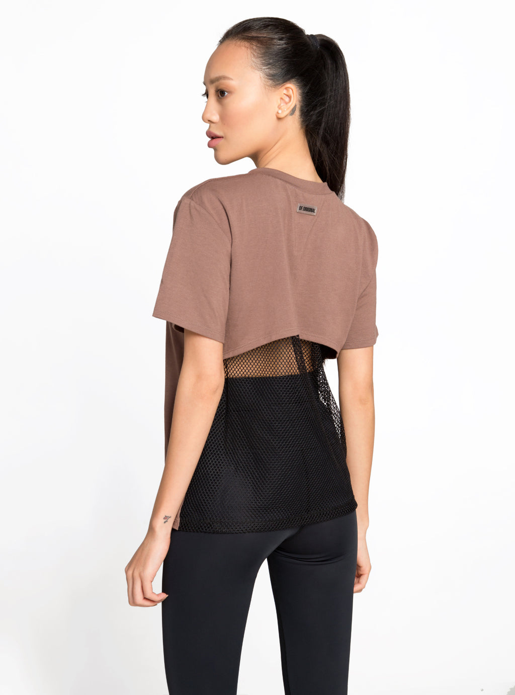Joya Kahverengi Crop Top Tişörtü