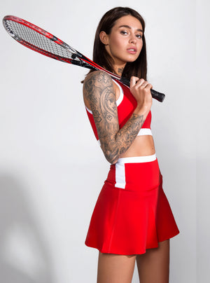 Joya Red Tennis Short Skirt