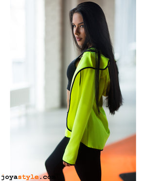 Women's Sportswear Hoodies Neron Yellow Jacket | Raincoat