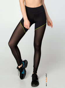 Crazy Basic Neon Yellow Transparent Leggings