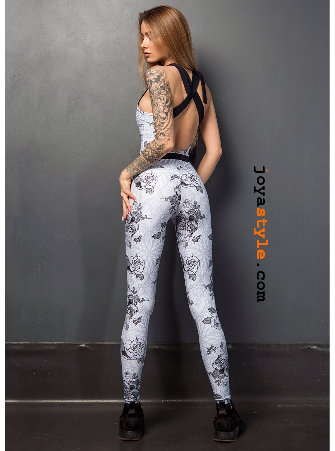 Limited Sasha Tattoo Design Yoga Pilates Fitness Athlete | Jumpsuit Leggings