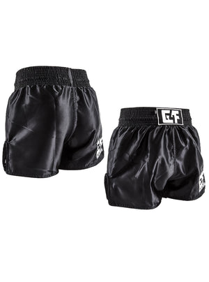 G4F Black Muay Thai Kick Boxing Shorts
