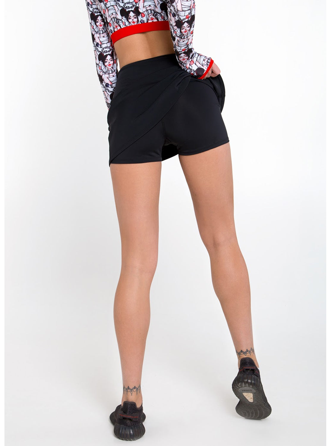 Joya Black Tennis Shorts Skirt