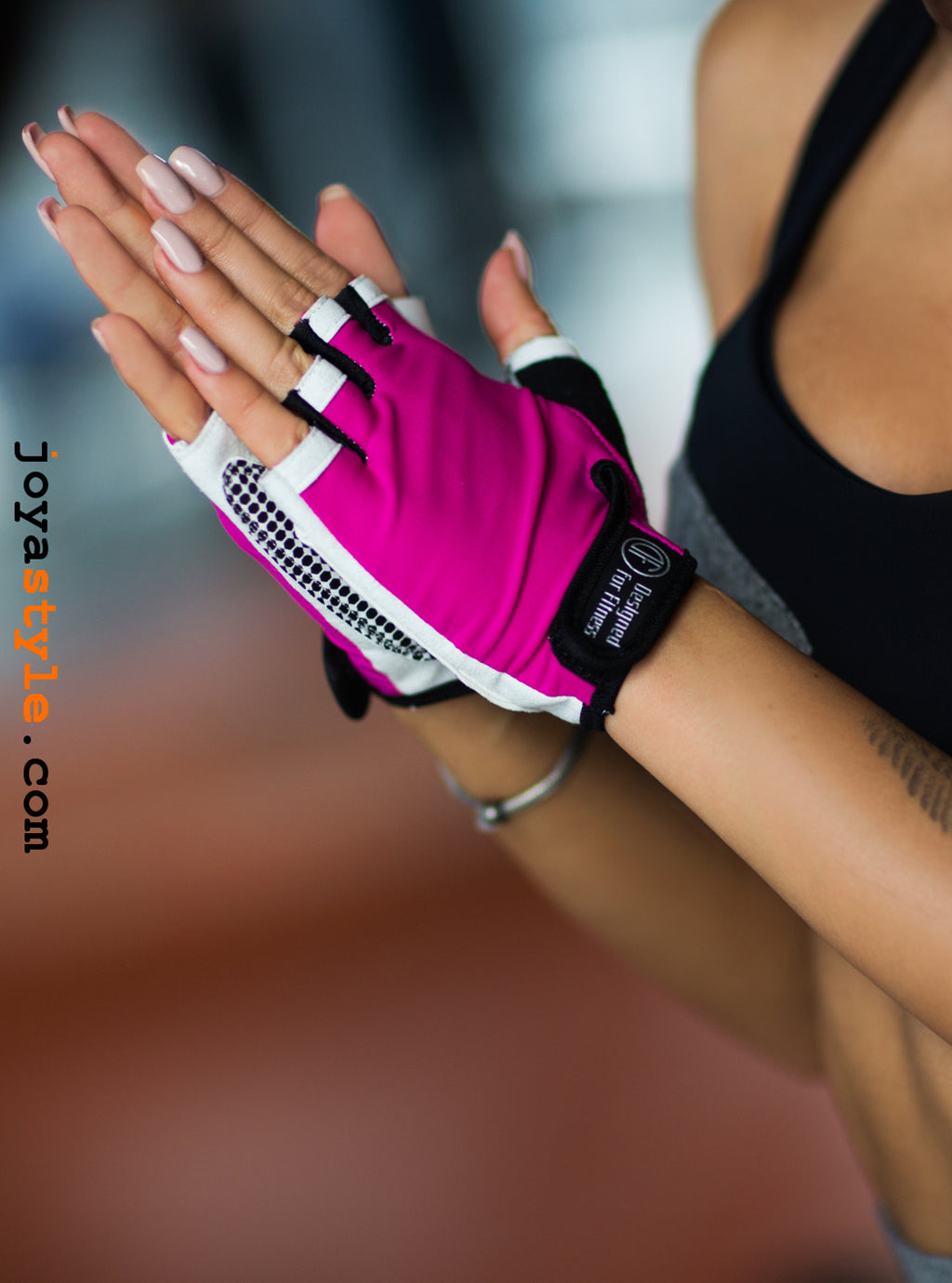 Fitness &amp; Weight Sports Gloves Pink Black
