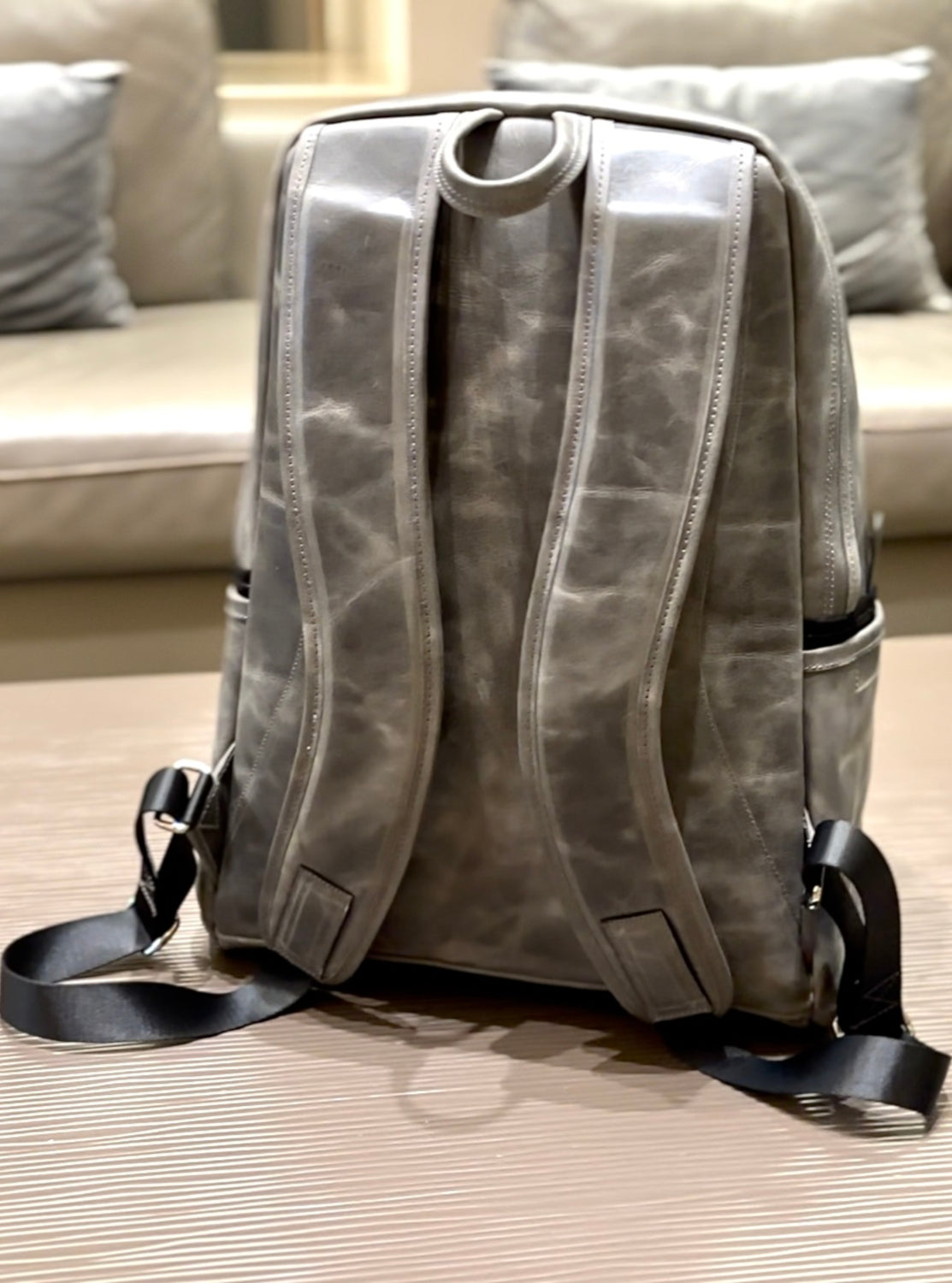 Joya Space Italian Leather Tennis Backpack with Swarovski Stones 