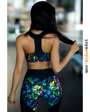 Nero Patterned Black Bra | BustierTops