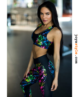 Nero Patterned Black Bra | BustierTops