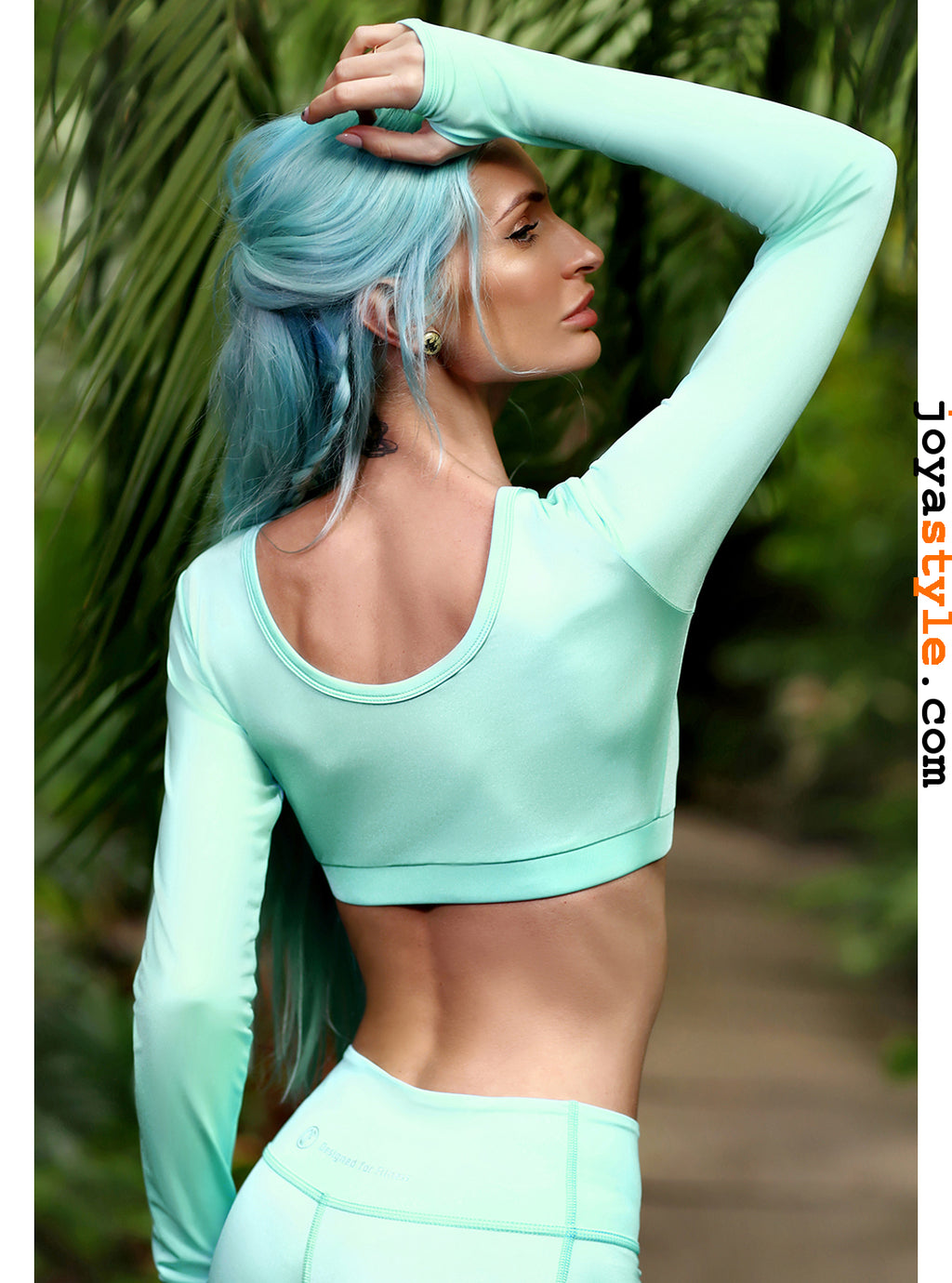 Pastel Turquoise Long Sleeve Bra | BustierTops