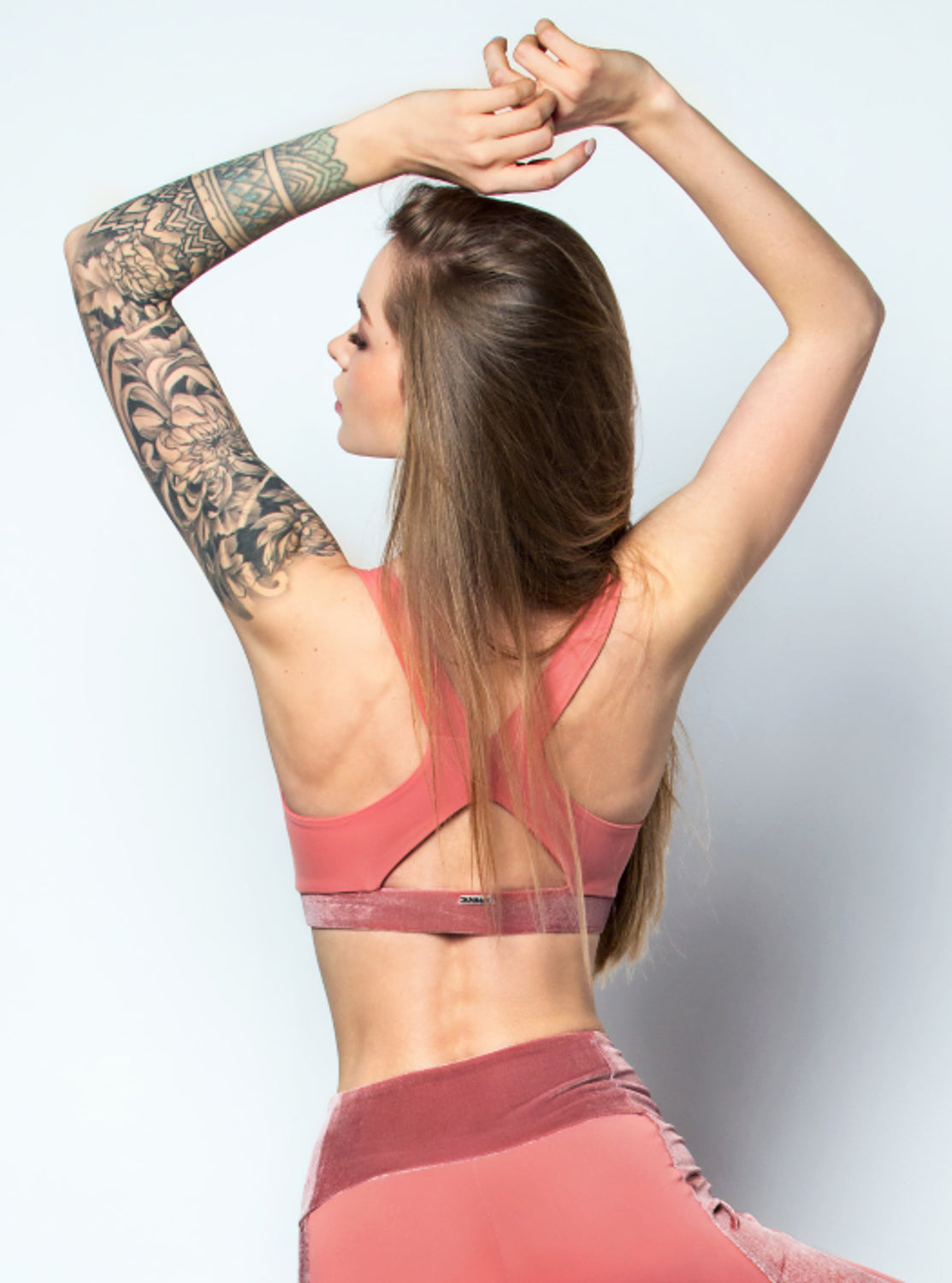 Puppy Mouth Cross Strap Zippered Yoga Top Bra Top