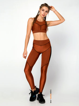 iRobotic Burgundy Cinnamon Fitness Leggings