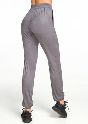 Joya Faux Suede Soft Textured Women's Sweatpants
